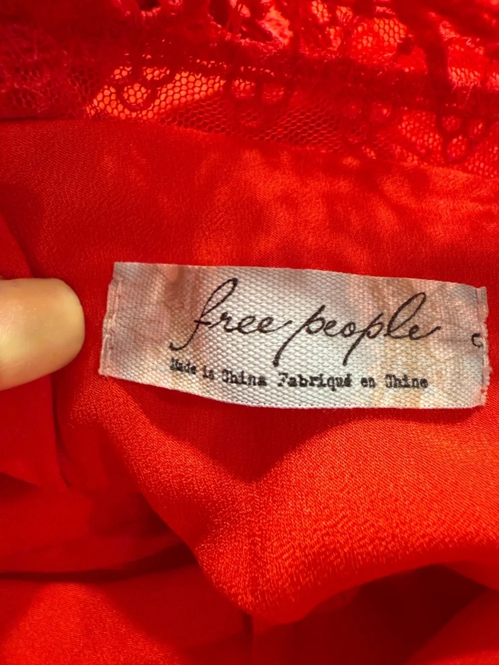 Free People Red Lace Dress Best for XS/S